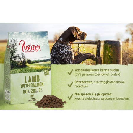Purizon Adult,  jagnięcina z łososiem, bez zbóż 1kg